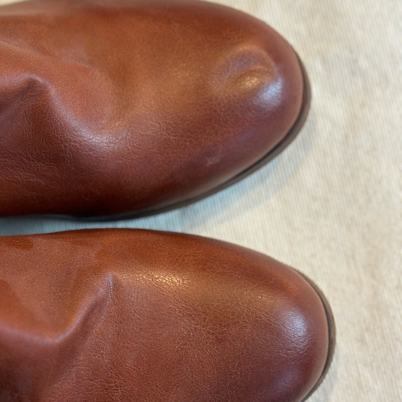 NWOT tan vegan leather booties - Picture 6 of 6